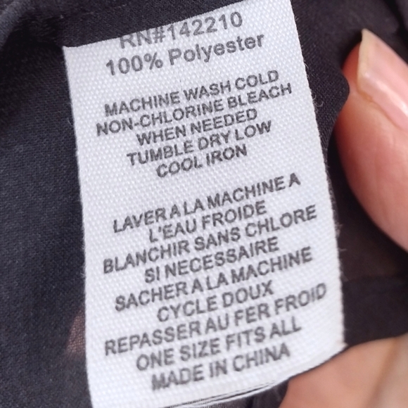 Mer Sea  & Co women's black sheer kimono/pen front layer one size - Picture 5 of 8